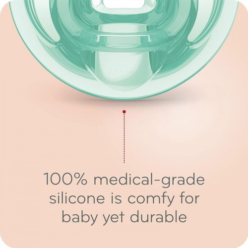 NUK Sensitive Silicone Soother | Pacifier | 100% Soft Silicone | Comfy Orthodontic Pacifier | Recommended by Pediatricians | 1pcs/ Box | Made in USA